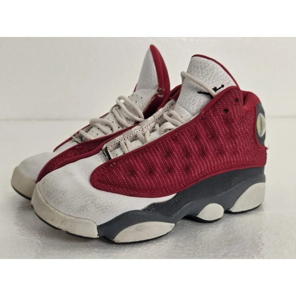 Nike Air Jordan 13 Retro PS Sneakers Gym Red Flint Grey 414575-600 Kids Sz 13C